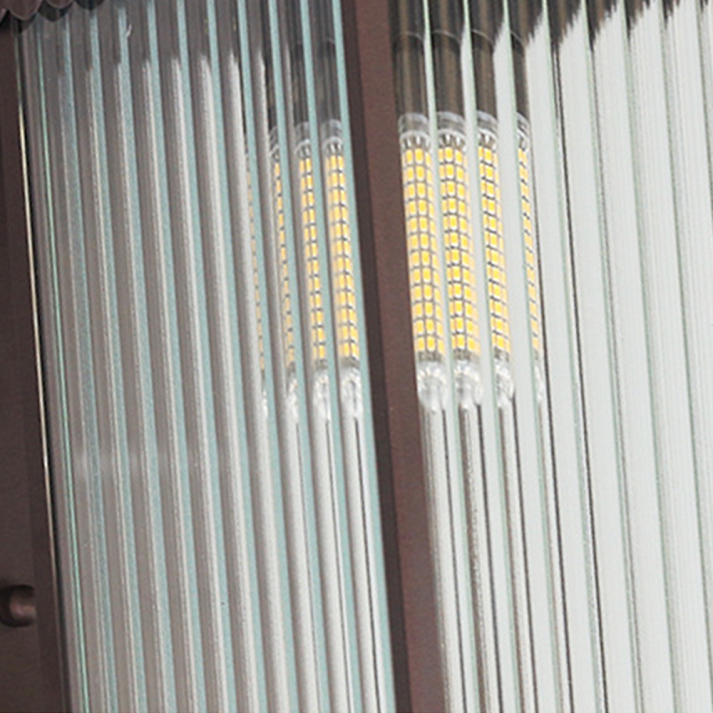 BRAVENO Lampa ścienna – Vintage lampa zewnętrzna z prostokątnym wzorem – Aluminium i szkło – Oprawka E27