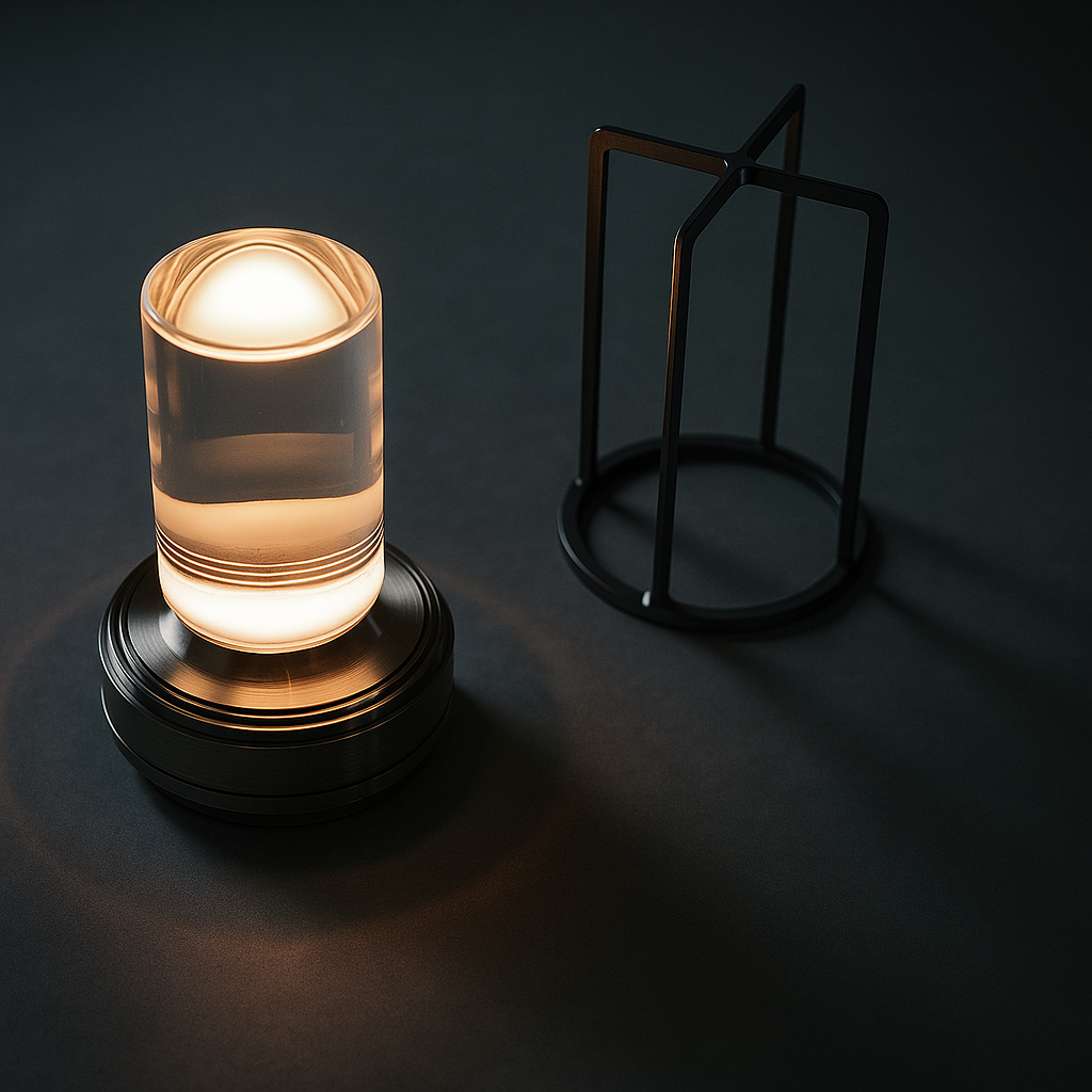 LumenAura | Lanterna LED Ricaricabile Wireless – Il Regalo Perfetto per Momenti Caldi