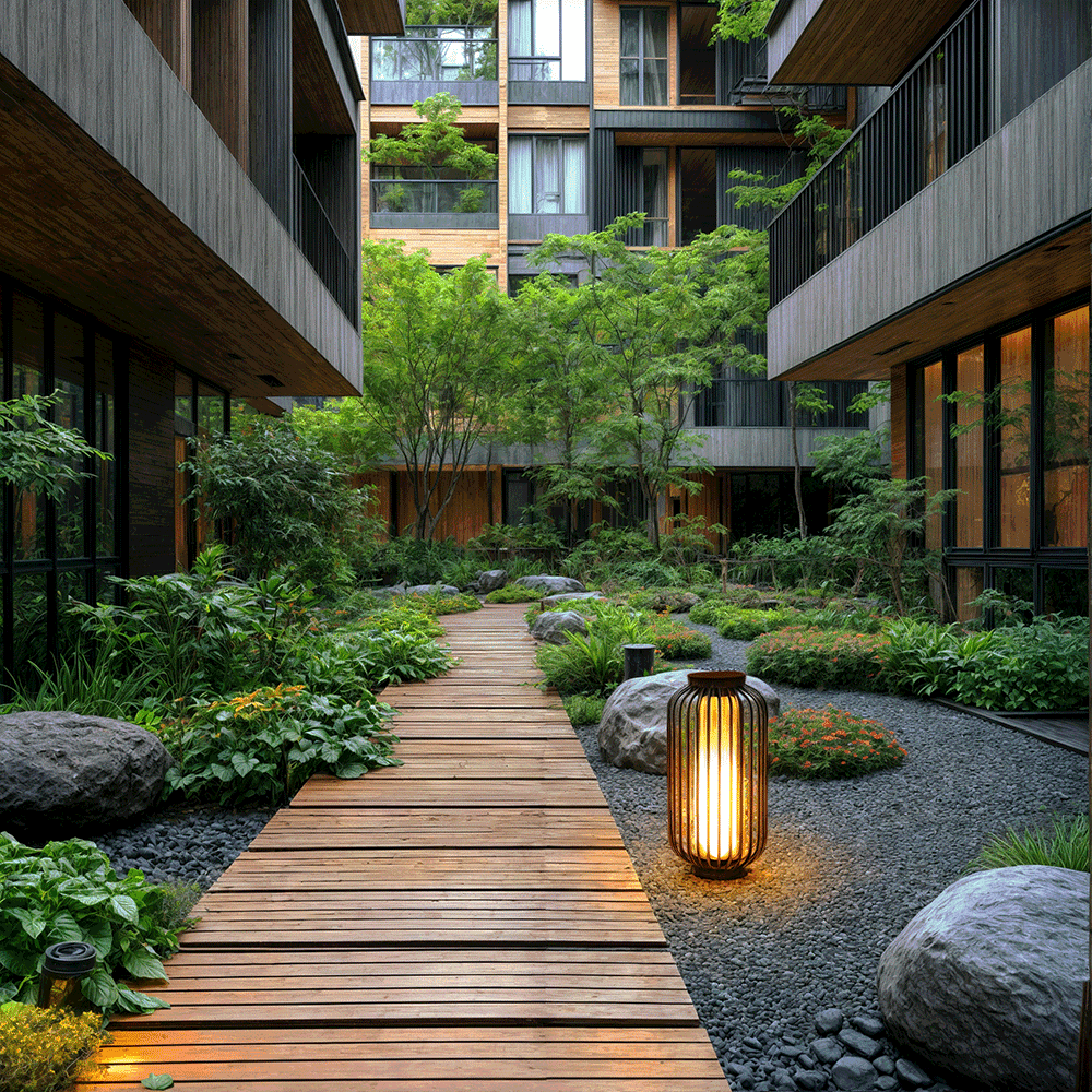 NYRALUX | Waterdichte Buitenlamp met Kooi-Design β LED Tuinverlichting β Roestvrij & Weerbestendig β Voor Terras & Binnenplaats