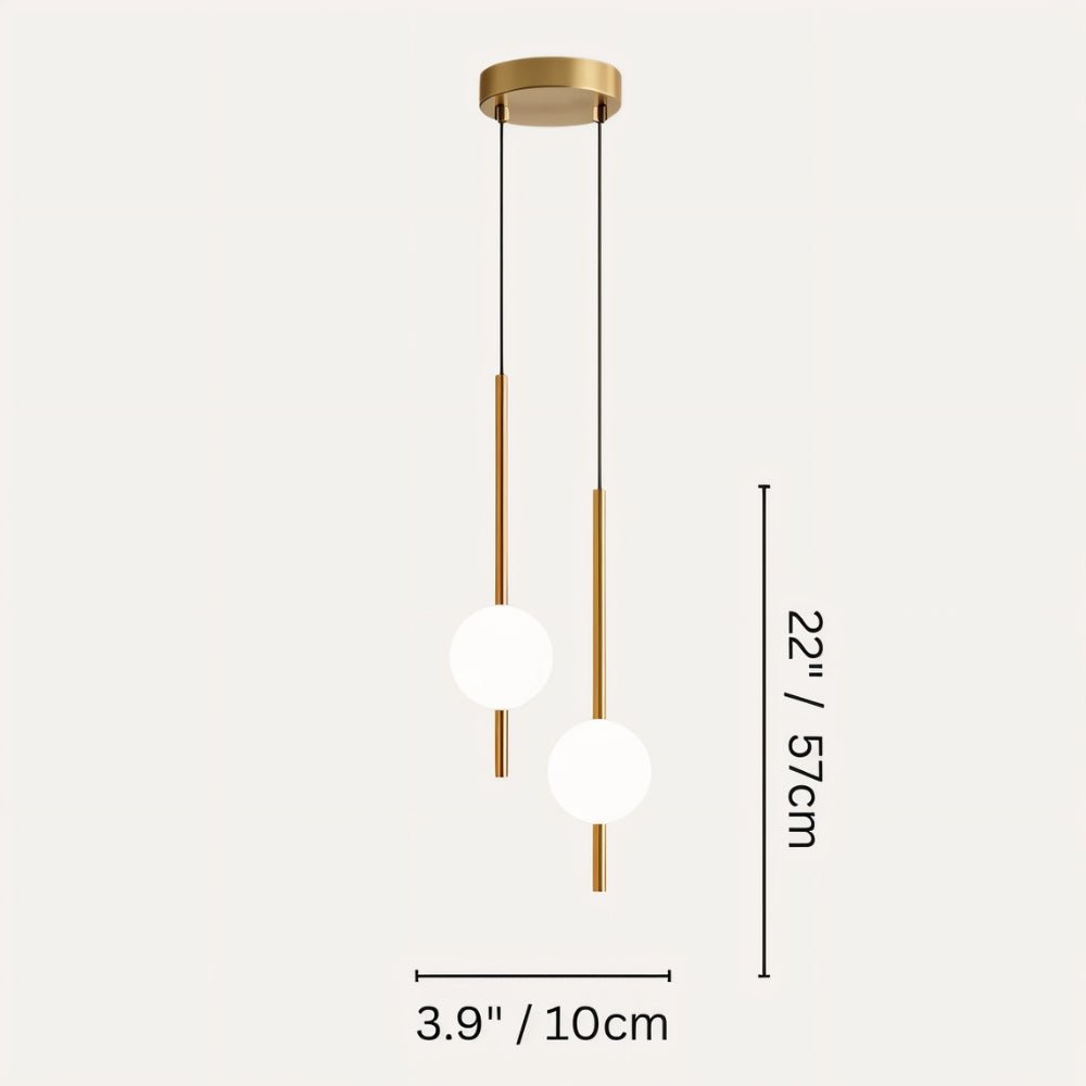 Glazora – Moderne Hanglamp met Glazen Bol | Warm LED | Ø10cm