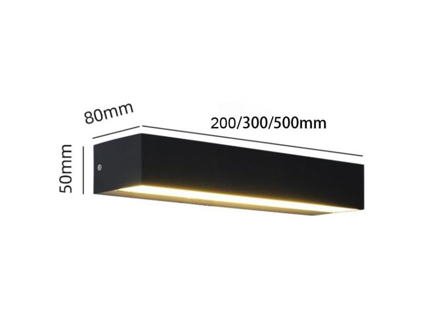ALVARIX Lampada da parete – Lampada LED moderna per esterni – IP65 – In 3 dimensioni – Alluminio e vetro temperato