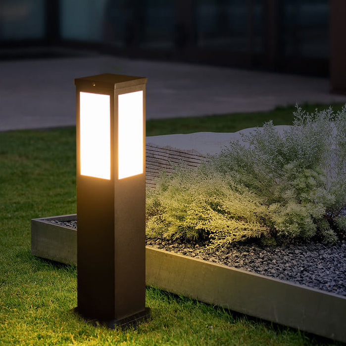 LUXORA Bolderlamp – Vierkante Buitenlamp met Warm LED Licht – IP65 Weerbestendig