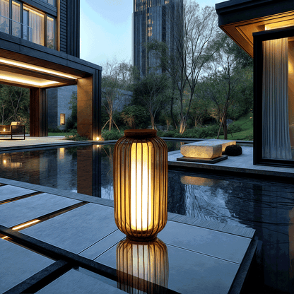 NYRALUX | Waterdichte Buitenlamp met Kooi-Design – LED Tuinverlichting – Roestvrij & Weerbestendig – Voor Terras & Binnenplaats