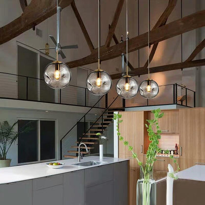 BolSphere - Elegancka szklana lampa wisząca w kształcie kuli