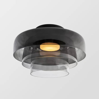 GlassLuxe Moderne Plafondlamp | Glazen Plafondlamp met Warme LED voor Woonkamer of Slaapkamer