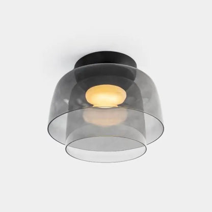 GlassLuxe Moderne Plafondlamp | Glazen Plafondlamp met Warme LED voor Woonkamer of Slaapkamer