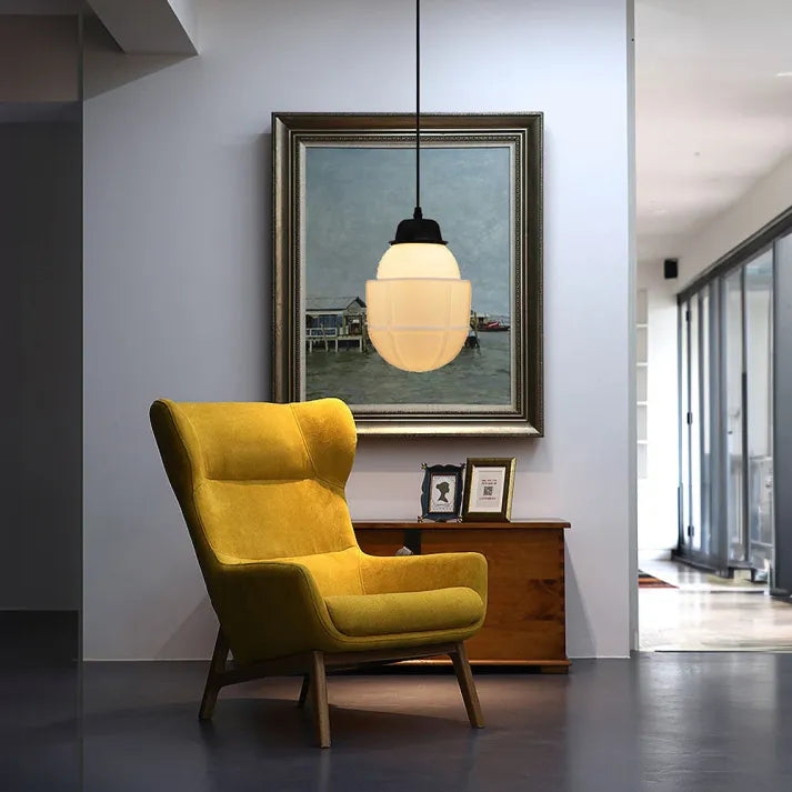 VintageGlow Hanglamp | Geometrisch Design in Mat Glas – E27 Fitting