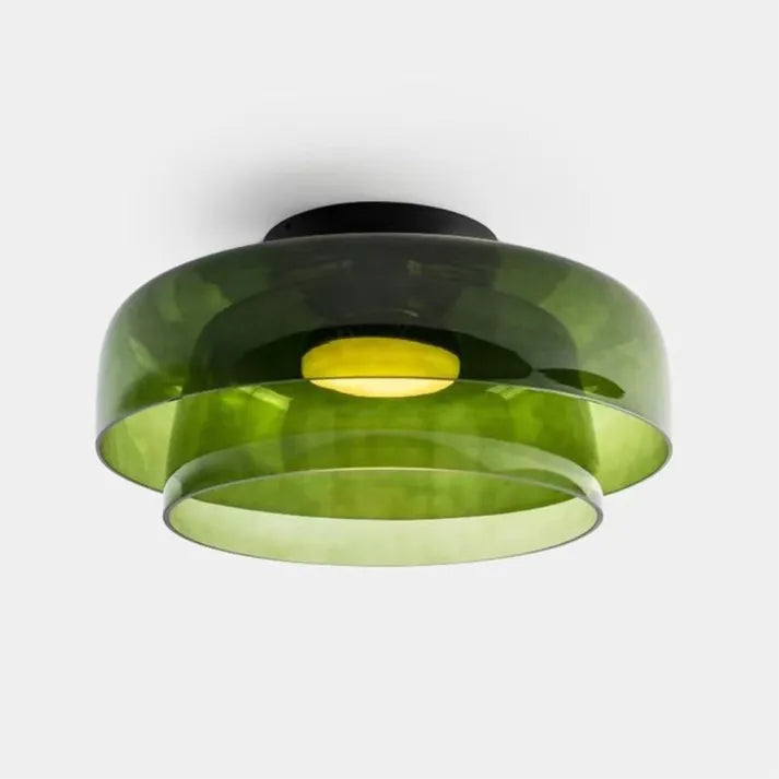 GlassLuxe Moderne Plafondlamp | Glazen Plafondlamp met Warme LED voor Woonkamer of Slaapkamer