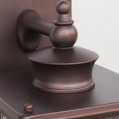 BRAVENO Lampa ścienna – Vintage lampa zewnętrzna z prostokątnym wzorem – Aluminium i szkło – Oprawka E27