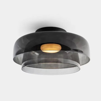 GlassLuxe Moderne Plafondlamp | Glazen Plafondlamp met Warme LED voor Woonkamer of Slaapkamer