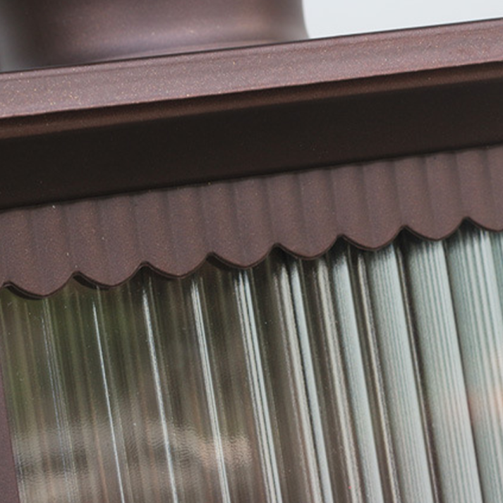 BRAVENO Lampa ścienna – Vintage lampa zewnętrzna z prostokątnym wzorem – Aluminium i szkło – Oprawka E27