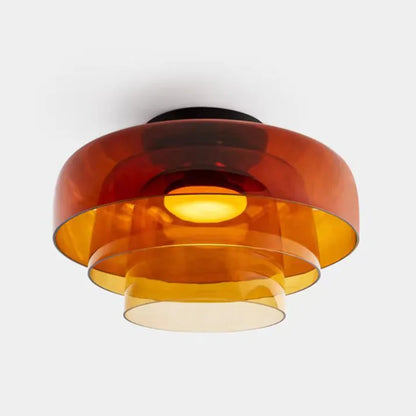GlassLuxe Moderne Plafondlamp | Glazen Plafondlamp met Warme LED voor Woonkamer of Slaapkamer