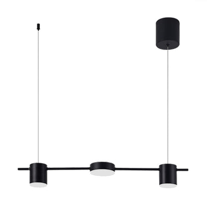 LightOfIsland – Lampa wisząca aluminiowa z 3/5 światłami w kolorze czarnym/złotym