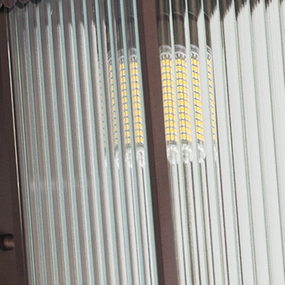 BRAVENO Lampa ścienna – Vintage lampa zewnętrzna z prostokątnym wzorem – Aluminium i szkło – Oprawka E27