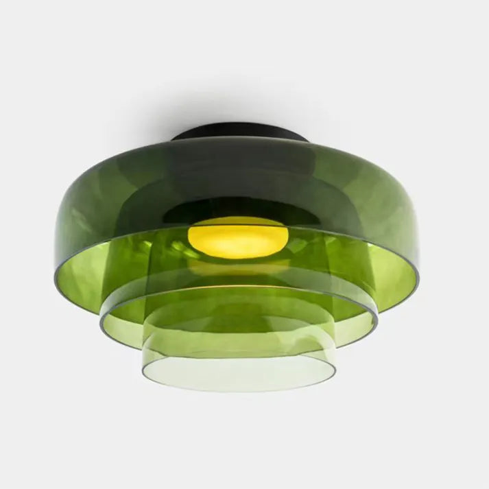 GlassLuxe Moderne Plafondlamp | Glazen Plafondlamp met Warme LED voor Woonkamer of Slaapkamer