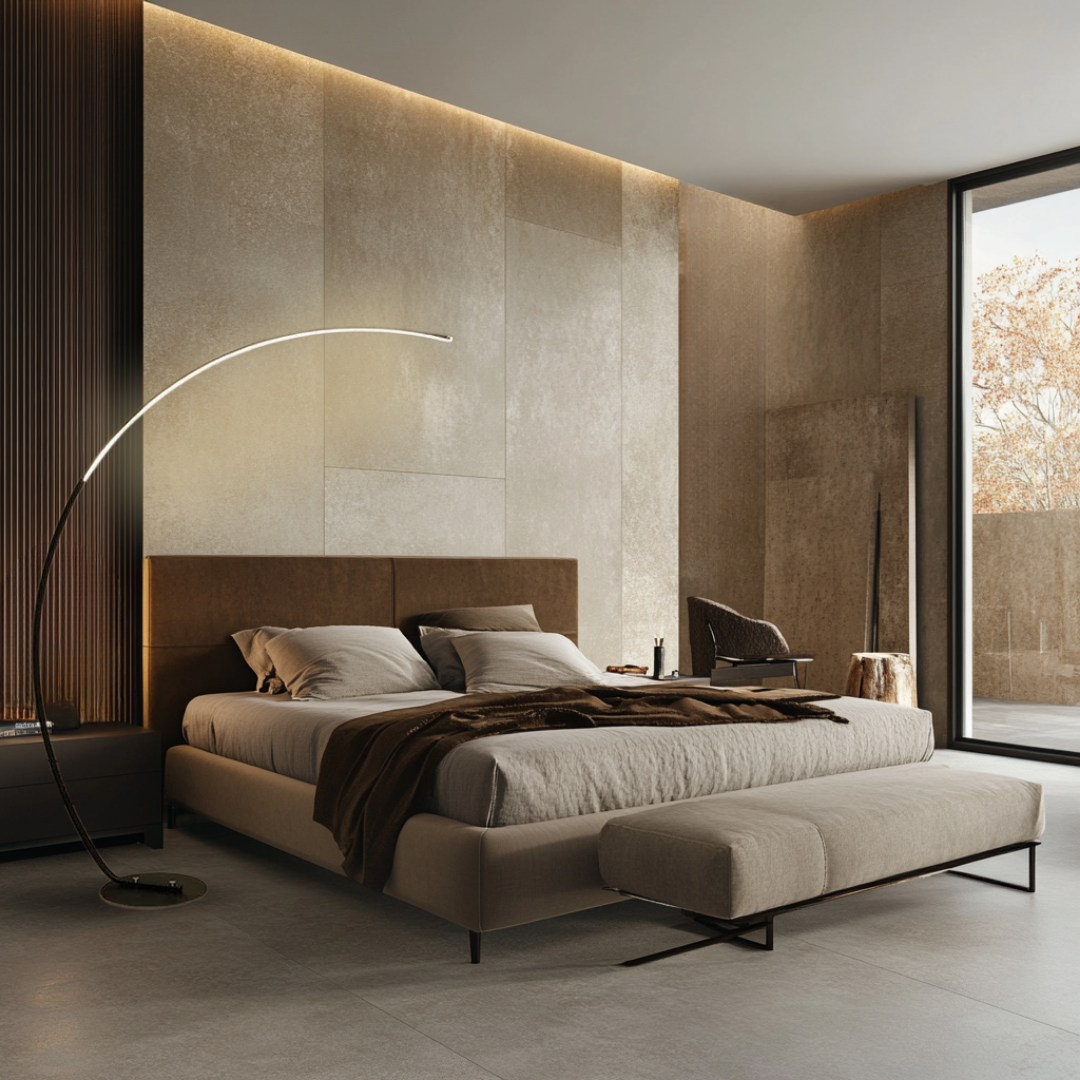 Dimbare Design Vloerlamp LUMORA met Warm LED Licht (2700K)