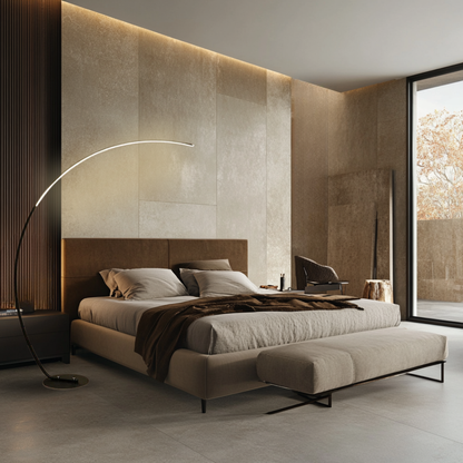 Dimbare Design Vloerlamp LUMORA met Warm LED Licht (2700K)