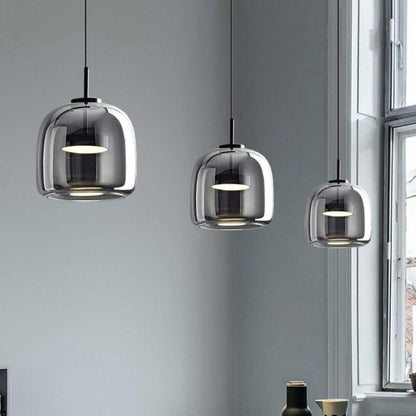 NobleNova - Scandinavische zwarte glazen hanglamp