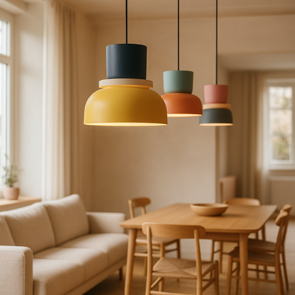 LuminaGlow | Scandinavisch Macaron Design | Meerkleurig | Ø25 cm