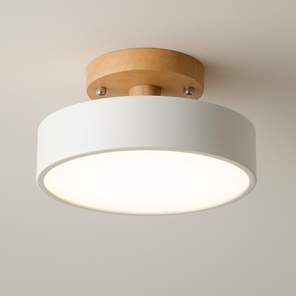 Quinn Moderne LED Plafondlamp – Stijlvolle Hout-Acryl Verlichting voor Elk Interieur