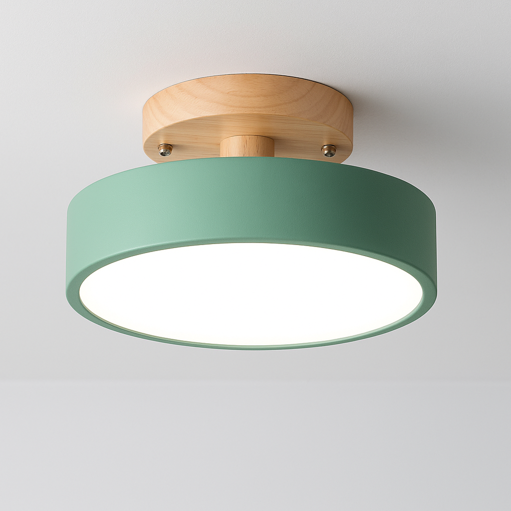Quinn Moderne LED Plafondlamp – Stijlvolle Hout-Acryl Verlichting voor Elk Interieur
