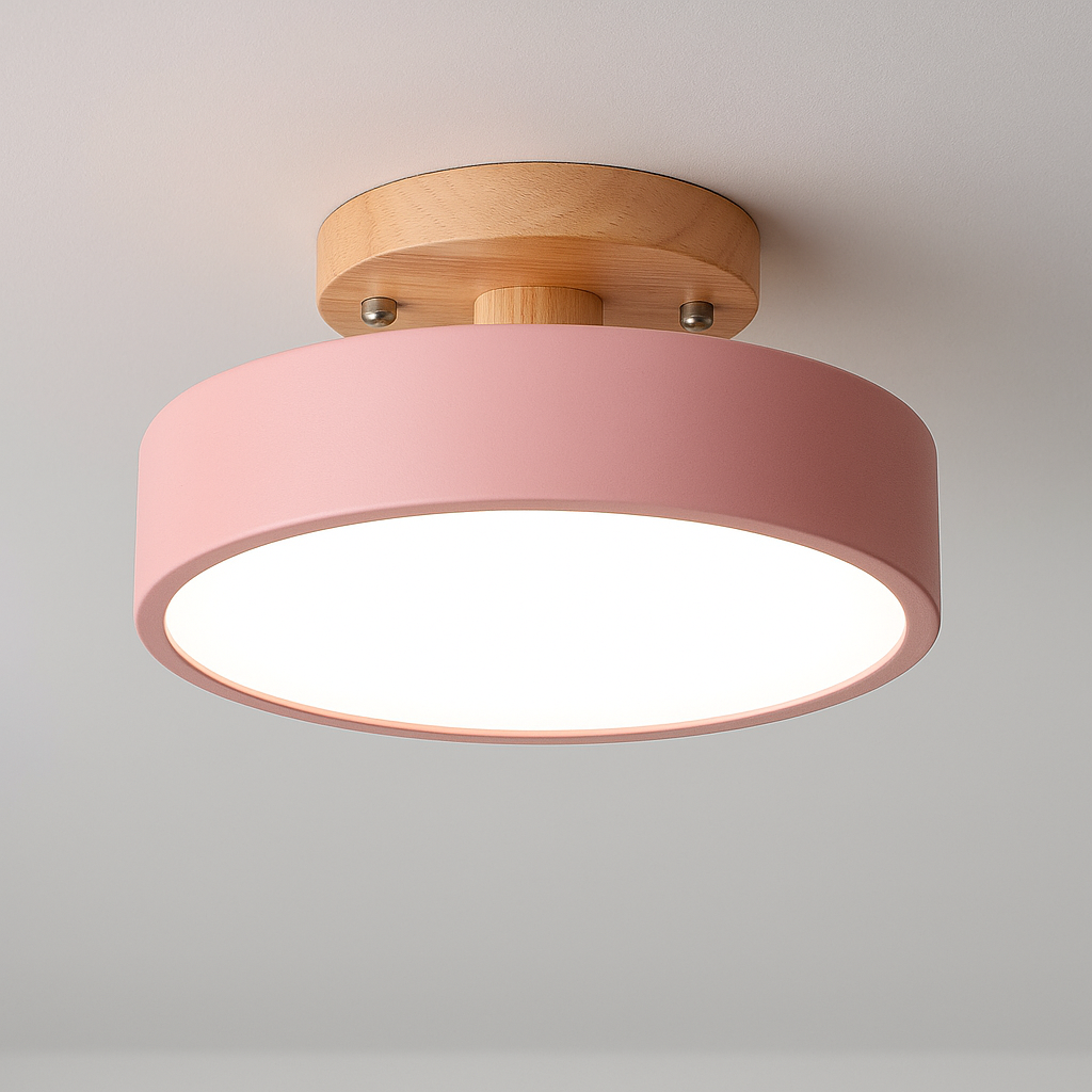 Quinn Moderne LED Plafondlamp – Stijlvolle Hout-Acryl Verlichting voor Elk Interieur