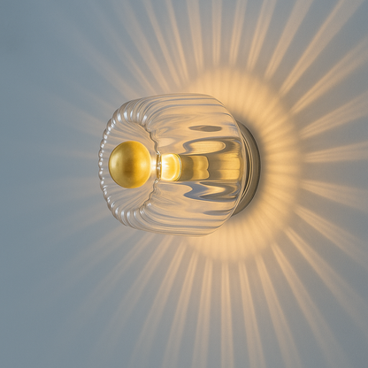 Nordhaus | Minimalistische Scandinavische Wandlamp van Glas & Metaal | E14 Fitting