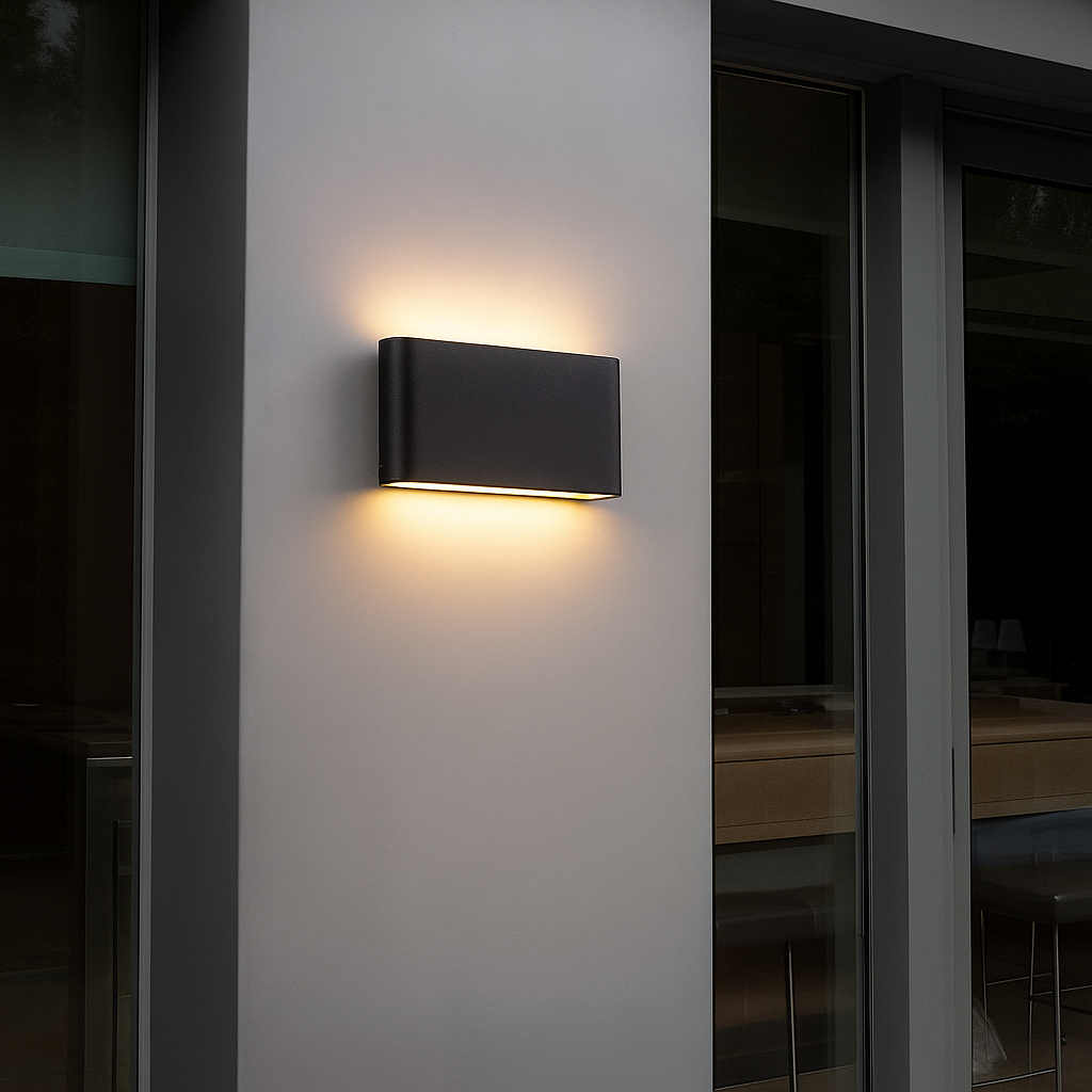 Sunzo | Wandlamp voor Binnen – Waterdicht Aluminium – Scandinavisch Design met Grijs Glas – Voor Gang, Slaapkamer & Hal