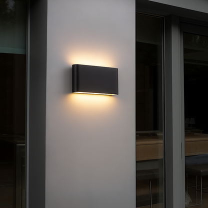 Sunzo | Wandlamp voor Binnen – Waterdicht Aluminium – Scandinavisch Design met Grijs Glas – Voor Gang, Slaapkamer & Hal