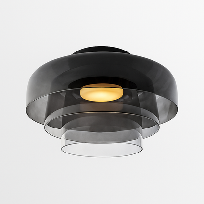 GlassLuxe Moderne Plafondlamp | Glazen Plafondlamp met Warme LED voor Woonkamer of Slaapkamer