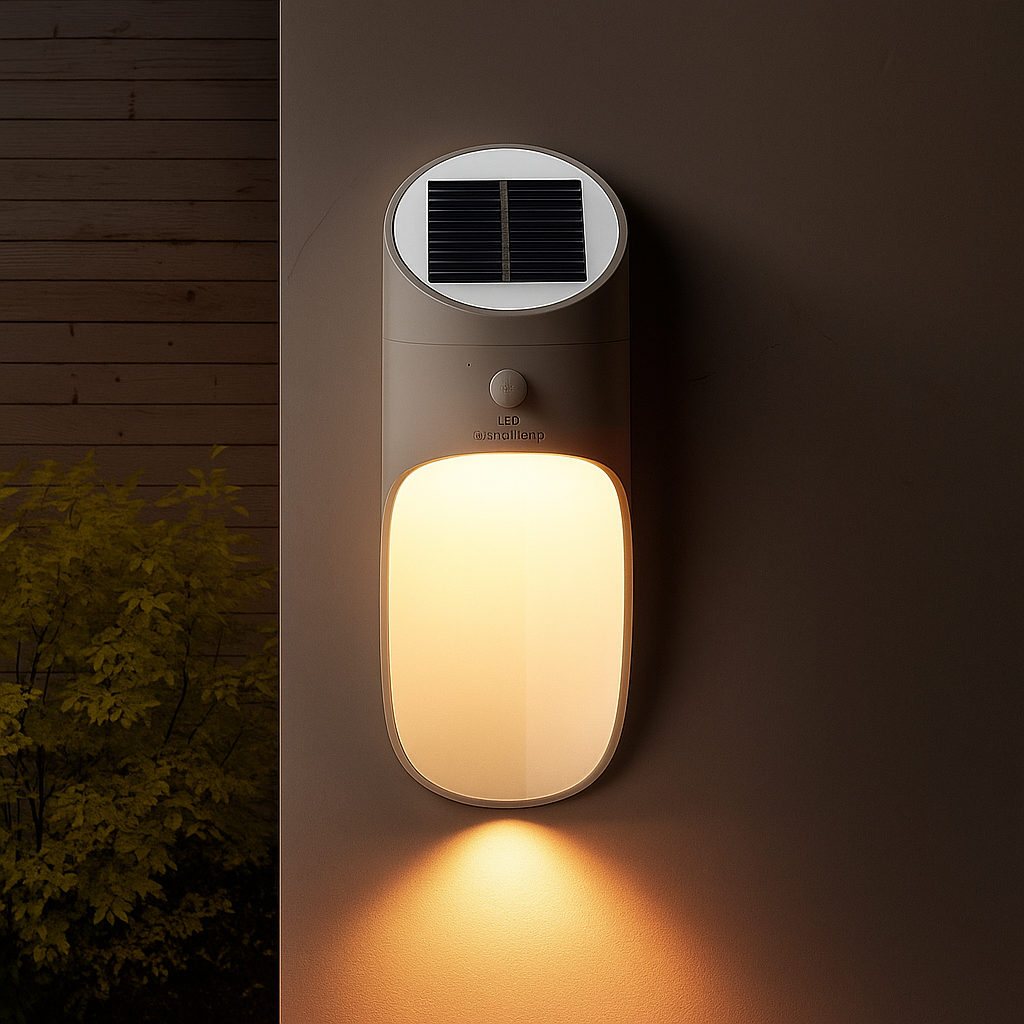 SolaréLume – Lampada da parete a energia solare in stile europeo con sensore di movimento