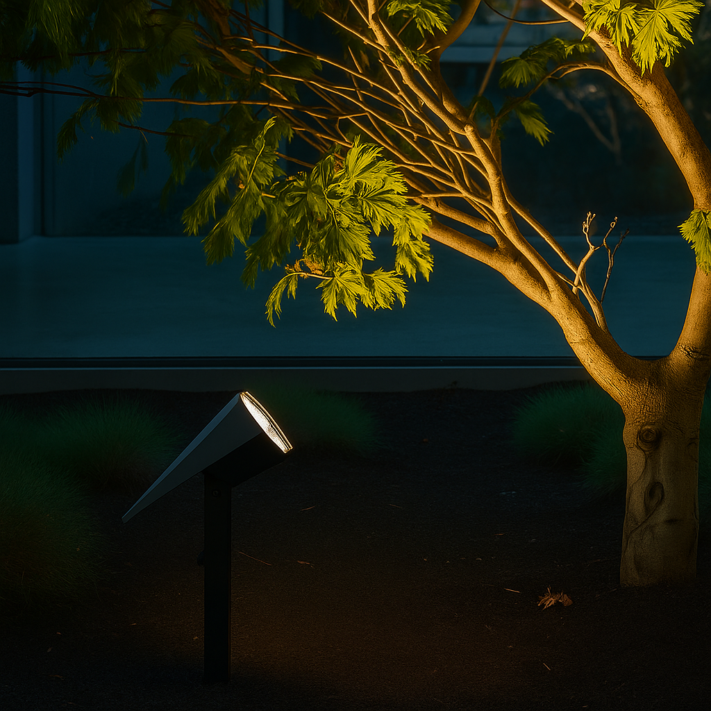 SolarGlow | Verstelbare LED Zonne-Spotlamp – Waterdicht – 12 Uur Verlichting – Warm Wit of RGB – IP65 – Voor Tuin & Gazon