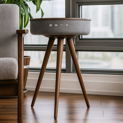 AurisTable | Bluetooth Speaker Bijzettafel – 360° Geluid – Modern & Compact Design – Draadloos