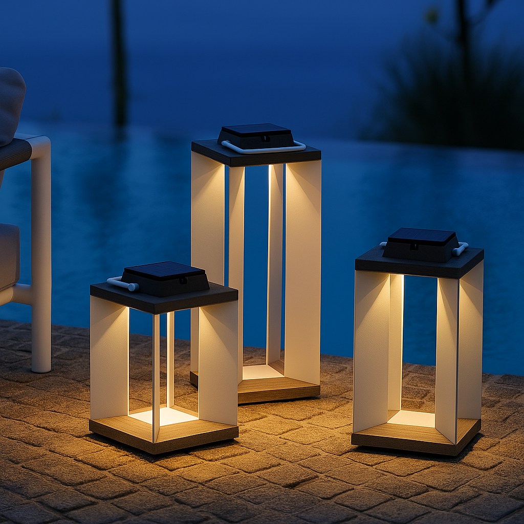 SolLumina | Lampada da Giardino Solare – Acciaio Inossidabile – Illuminazione Esterna a LED – Design Moderno – Luce Calda – 2 Formati