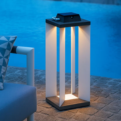 SolLumina | Lampada da Giardino Solare – Acciaio Inossidabile – Illuminazione Esterna a LED – Design Moderno – Luce Calda – 2 Formati