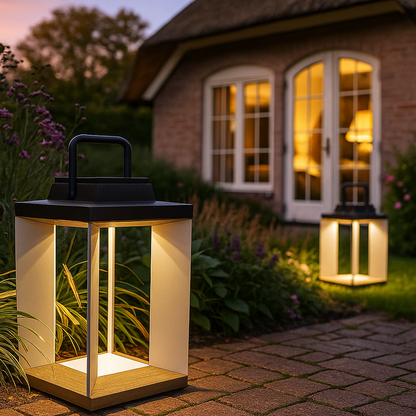 SolLumina | Lampada da Giardino Solare – Acciaio Inossidabile – Illuminazione Esterna a LED – Design Moderno – Luce Calda – 2 Formati