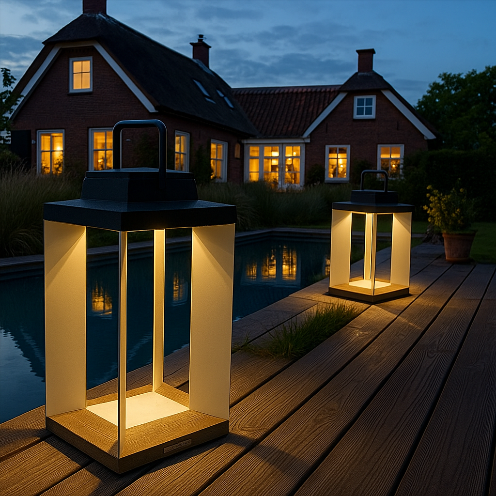 SolLumina | Lampada da Giardino Solare – Acciaio Inossidabile – Illuminazione Esterna a LED – Design Moderno – Luce Calda – 2 Formati