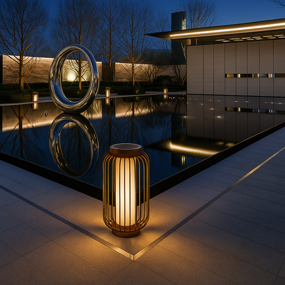 NYRALUX | Waterdichte Buitenlamp met Kooi-Design – LED Tuinverlichting – Roestvrij & Weerbestendig – Voor Terras & Binnenplaats