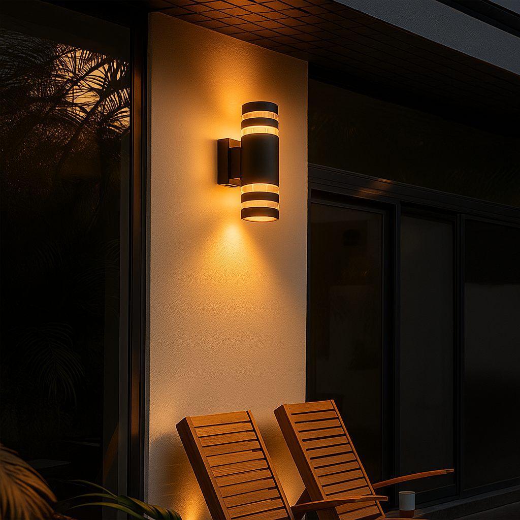 TORCHA | Lampada da parete moderna – Alluminio impermeabile – Design di Johnathen Wooley – Per interno ed esterno