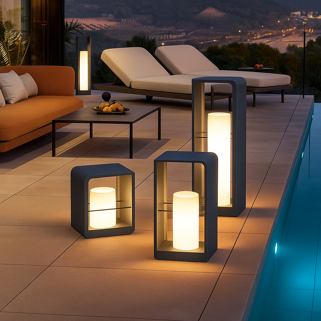 IRENA | Lampada da Giardino Solare – Alluminio Nero – Illuminazione Esterna Atmosferica in Stile Scandinavo