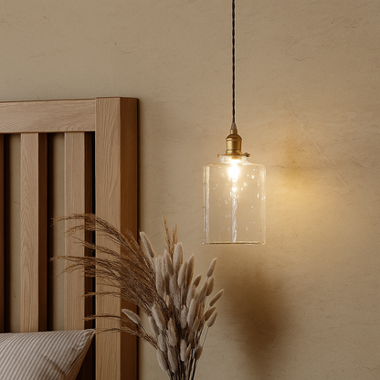 VerglaCube | Moderne Hanglamp – Glas & Textuur – LED Verlichting – Kunstobject voor Woonruimte of Galerie