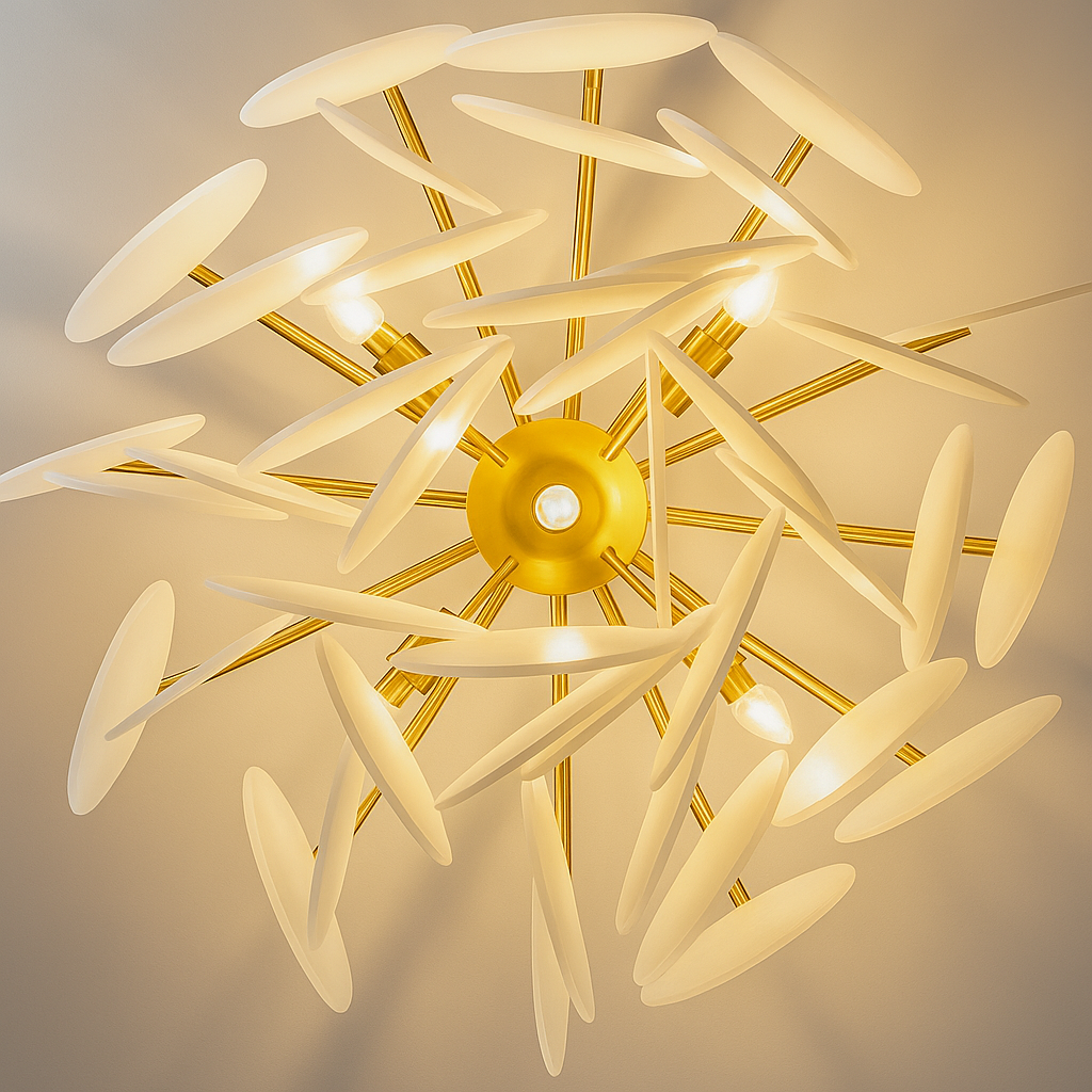 AuroraLuxe – Luxe Design Kroonluchter met Glazen Schijven