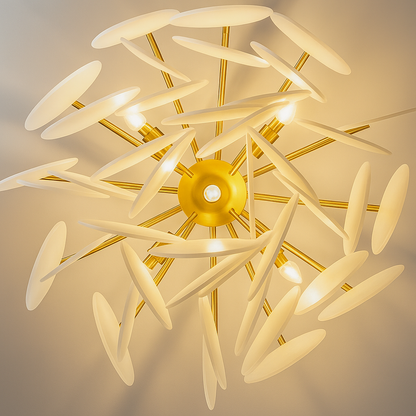 AuroraLuxe – Luxe Design Kroonluchter met Glazen Schijven