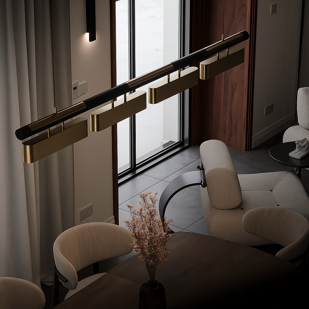 LineaBalanza – Lampadario dal design moderno con illuminazione LED simmetrica