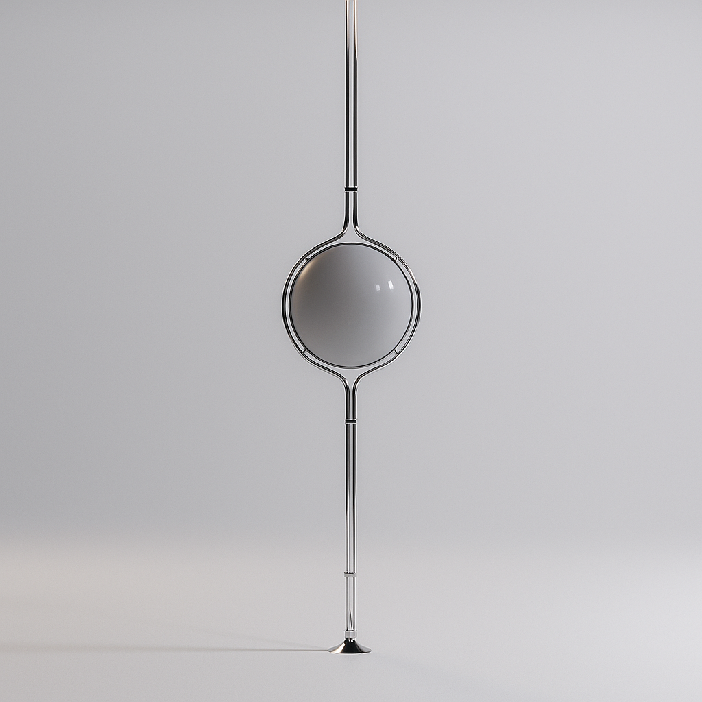 ZuruLume – Design Staande Plafondlamp – Verstelbare Hoogte – Acryl & Metaal – Moderne Sfeerverlichting