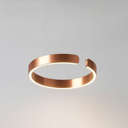LuxeNova – Moderne LED Pendellamp Rond – Zwart/Wit/Goud/Rosegoud – Dimbare Hanglamp – Ø40 cm – Metaal