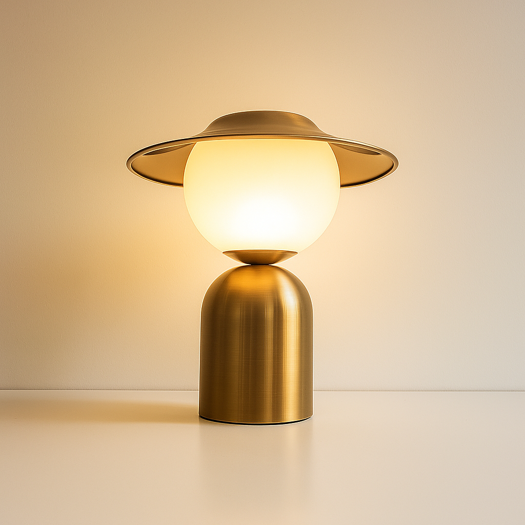 Moctal Lampada da Tavolo | Design Minimalista con Illuminazione LED per Camera da Letto o Soggiorno