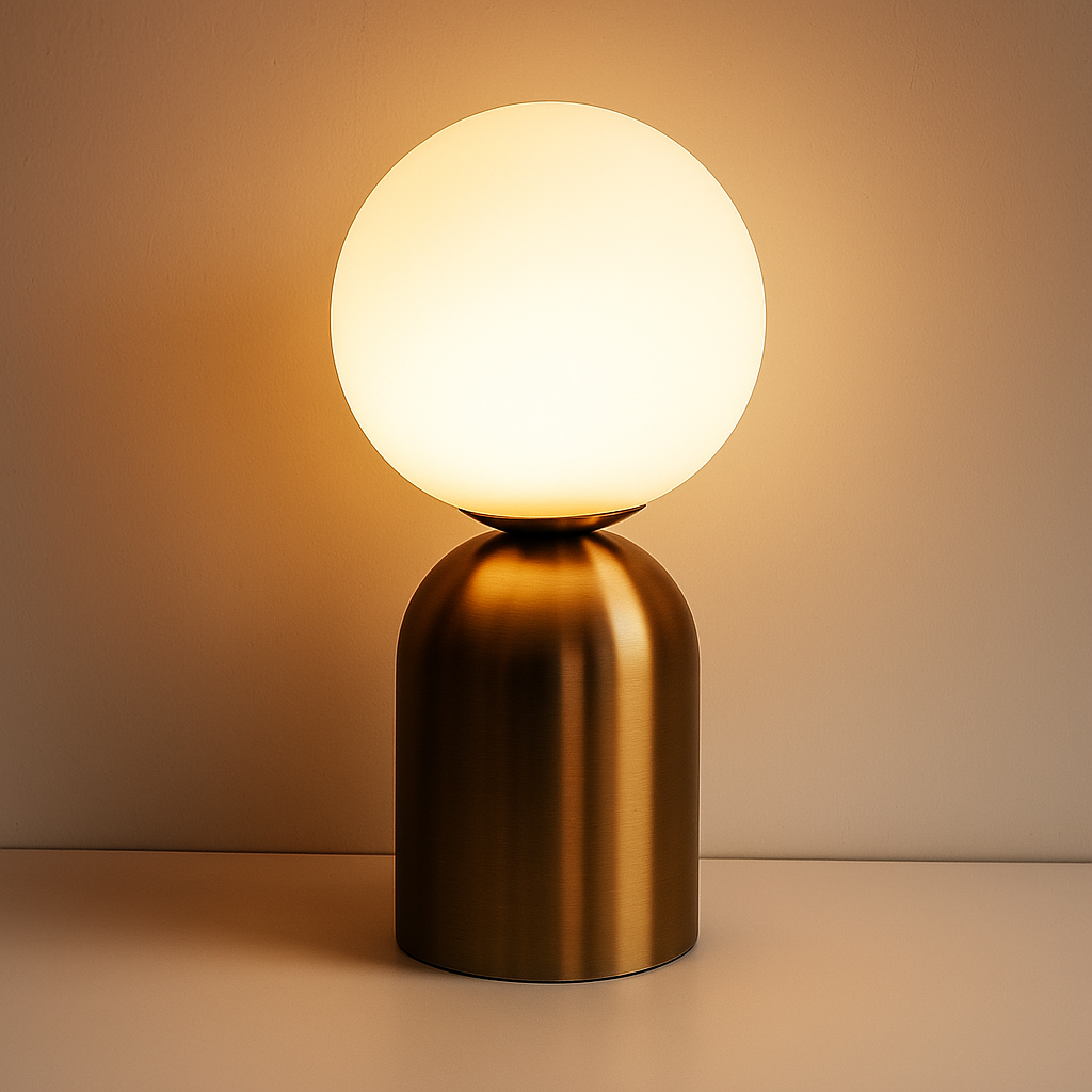 Moctal Lampada da Tavolo | Design Minimalista con Illuminazione LED per Camera da Letto o Soggiorno