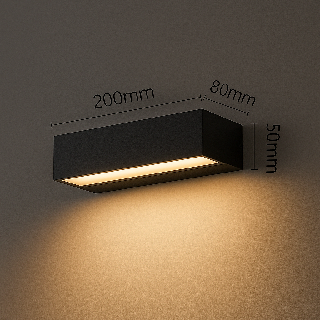 Lumistra | LED Wandlamp voor Binnen & Buiten – IP65 Waterdicht – Zwart/Wit – 20/30/50 cm – Warm/Natuurlijk/Koud Licht