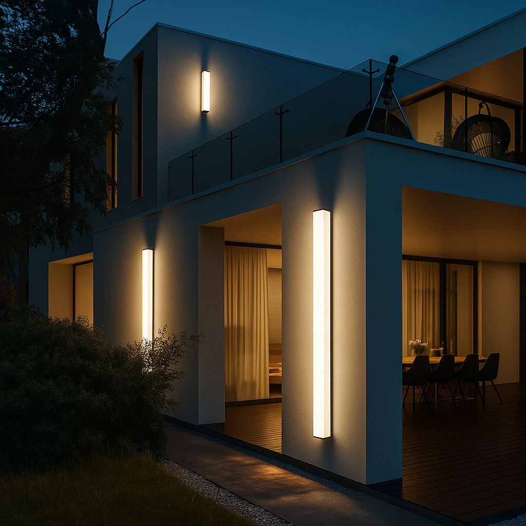 Zyphora | Luxe LED Buitenlamp in Zwart Roestvrij Staal – Met Bewegingssensor – Modern & Weerbestendig